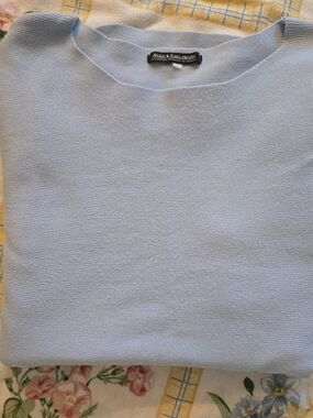 Alina's Exclusives  Light Blue Crewneck Sweater — Classic Women's Knit Soft